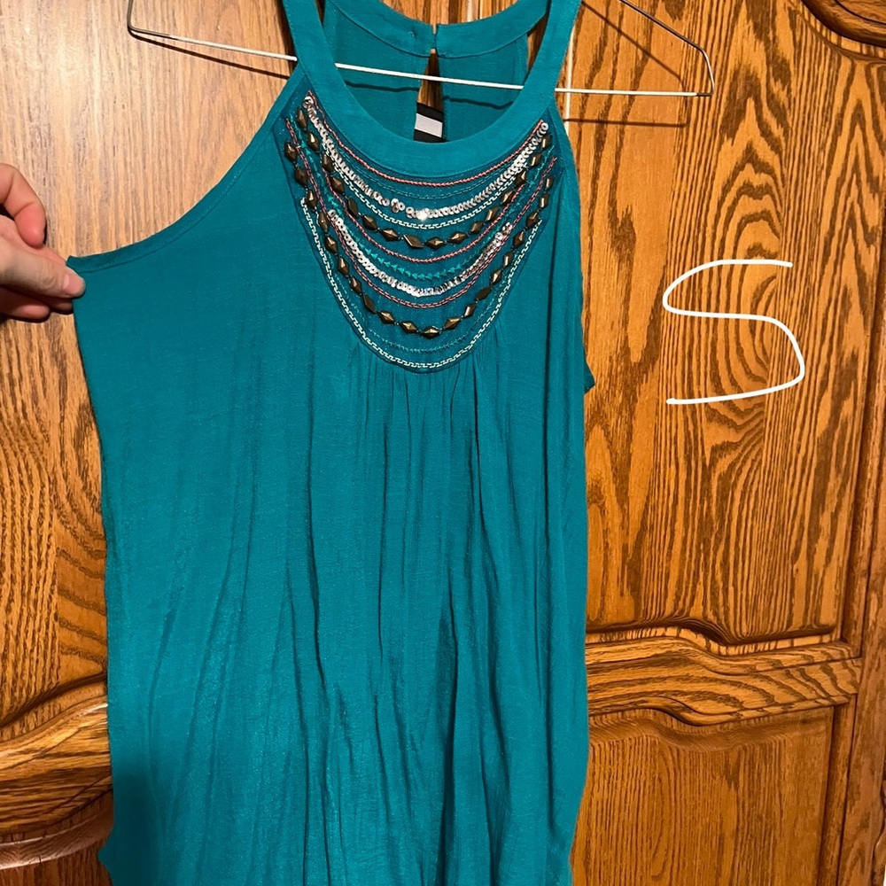 Green halter top